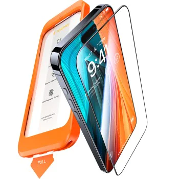 Протектор за iPhone 16 Pro Max - Torras GlassGo Install Master - черен