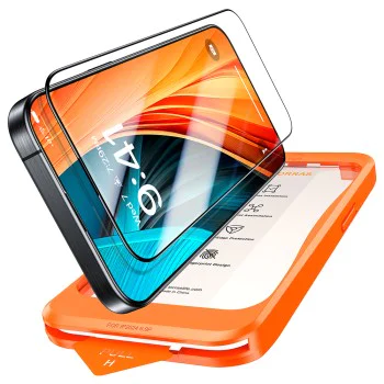 Протектор за iPhone 16 Pro Max - Torras GlassGo Install Master - черен