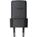 Baseus - Зарядно устройство за стена Palm (P10111602113-00) - Бързо зарядно устройство, Type-C, PD 20W, 5V/3A - Черен клъстер