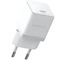 Baseus - Зарядно устройство за стена Palm (P10111602213-00) - Бързо зарядно устройство, Type-C, PD 20W, 5V/3A - Moon White