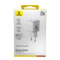 Baseus - Зарядно устройство за стена Palm (P10111602213-00) - Бързо зарядно устройство, Type-C, PD 20W, 5V/3A - Moon White