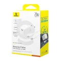 Baseus - Зарядно за стена Palm (P10111602213-01) - Включен кабел Type-C, Бързо зарядно устройство, USB-C, PD 20W, 5V/3.0A, 1m - Лунно бяло