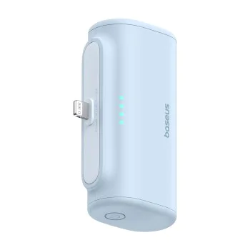 Baseus - Power Bank (P10068307313-00) - Светкавица, компактен дизайн, 20W, 5000mAh, с кабел Type-C - Bleu