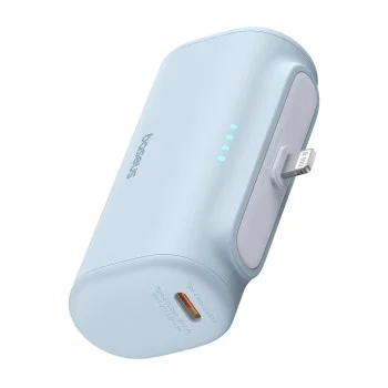 Baseus - Power Bank (P10068307313-00) - Светкавица, компактен дизайн, 20W, 5000mAh, с кабел Type-C - Bleu