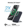 Baseus - Power Bank PicoGo (P10076802123-00) - Type-C, Qi2, Бързо зареждане, 20W, 5000mAh, Въртяща се стойка, Кабел Type-C - Черен