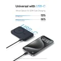 Baseus - Power Bank PicoGo (P10076802123-00) - Type-C, Qi2, Бързо зареждане, 20W, 5000mAh, Въртяща се стойка, Кабел Type-C - Черен