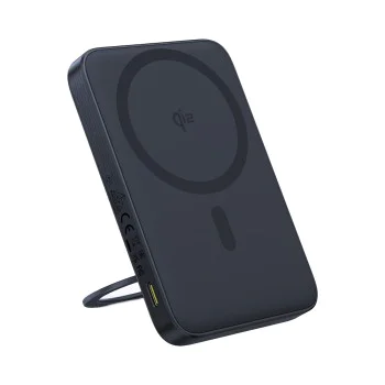 Baseus - Power Bank PicoGo (P10076802123-00) - Type-C, Qi2, Бързо зареждане, 20W, 5000mAh, Въртяща се стойка, Кабел Type-C - Черен
