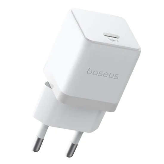 Baseus - Стенно зарядно устройство Palm (P10111605213-00) - Бързо зарядно устройство, Type-C, PD 30W, 5V/3A- Moon White