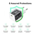 Baseus - Стенно зарядно устройство Palm (P10111605213-00) - Бързо зарядно устройство, Type-C, PD 30W, 5V/3A- Moon White
