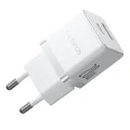 Baseus - Зарядно устройство за стена Palm (CCZC20UE) - Бързо зарядно устройство 2в1, USB, Type-C, 20W, 5V/3A - Лунно бяло