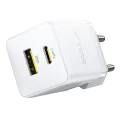 Baseus - Зарядно за стена Palm (P1011160A213-01) - Включен кабел Type-C, Бързо зареждане, 2в1, USB, USB-C, 30W, 20V/3A - Лунно бяло