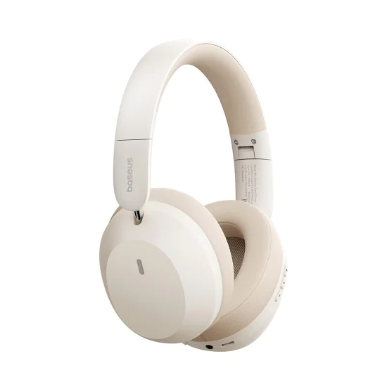 Baseus - Безжични слушалки Bass 35 Max (A00070800221-00) - На ушите, Bluetooth 5.3, Звукоизолация, Сгъваеми - Звездно бяло