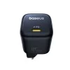 Baseus - Зарядно за стена PicoGo (P10176800123-00) - GaN, Бързо зареждане, 45W, USB-C - Космическо черно