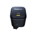 Baseus - Зарядно за стена PicoGo (P10176800123-00) - GaN, Бързо зареждане, 45W, USB-C - Космическо черно