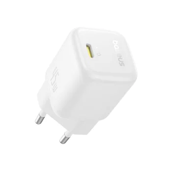 Baseus - Зарядно за стена PicoGo (P10176800213-00) - GaN, Бързо зареждане, 45W, USB-C - Лунно бяло