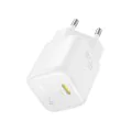 Baseus - Зарядно за стена PicoGo (P10176800213-00) - GaN, Бързо зареждане, 45W, USB-C - Лунно бяло