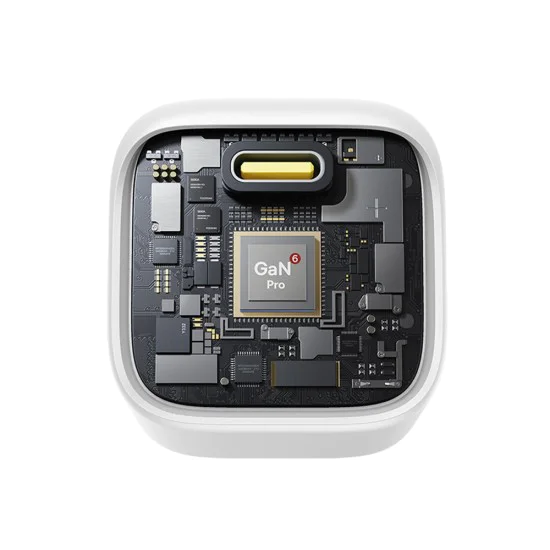 Baseus - Зарядно за стена PicoGo (P10176800213-00) - GaN, Бързо зареждане, 45W, USB-C - Лунно бяло