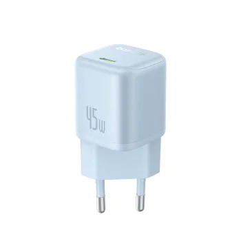 Baseus - Зарядно за стена PicoGo (P10176800313-00) - GaN, Бързо зареждане, 45W, USB-C - Galaxy Blue