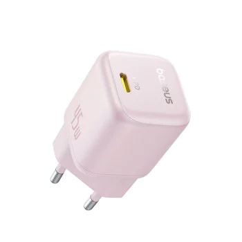 Baseus - Зарядно за стена PicoGo (P10176800413-00) - GaN, Бързо зареждане, 45W, USB-C - Baby Pink
