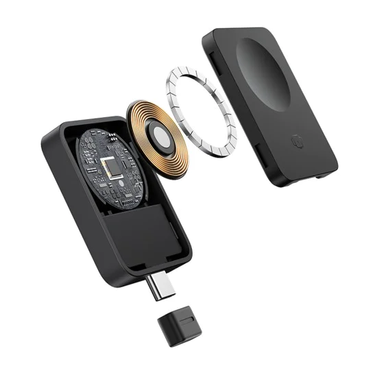 Магнитно безжично зарядно MagPro (P10264106123-00) за Apple Watch - Baseus - USB-C, 2.5W - Космическо черно