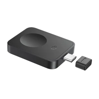Магнитно безжично зарядно MagPro (P10264106123-00) за Apple Watch - Baseus - USB-C, 2.5W - Космическо черно
