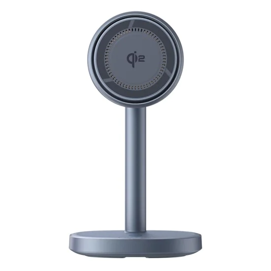Baseus - Магнитно безжично зарядно устройство Orbit 2 Pro (P10273500813-00) - Охлаждащо бързо зарядно устройство за телефон, слушалки, 20W - Космическо сиво