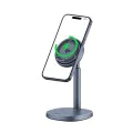 Baseus - Магнитно безжично зарядно устройство Orbit 2 Pro (P10273500813-00) - Охлаждащо бързо зарядно устройство за телефон, слушалки, 20W - Космическо сиво