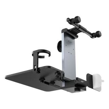 Baseus - Стойка за кола MagPro II (C40272901121-00) - за облегалки за глава на задната седалка, Поставка за чаша, Стойка за телефон 360°, Маса - Космическо черно