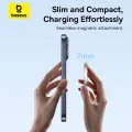 Baseus - Магнитно безжично зарядно устройство Simple Mini4 Air (P10278200S11-00) - Бързо зареждане, кабел Type-C, Qi2, 15W - Frost Silver