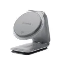 Baseus - Стойка за кола с безжично зареждане PrimeTrip C02 (C40169003831-00) - Магнитна ръкохватка за табло, 15W - матирано сиво
