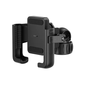 Baseus - Стойка за велосипед GoTrip (C40572301111-00) - Статив за колоездене, 360°, Anti-Shake, с винтова ключалка, 5.7 - 7.2" - Cluster Black