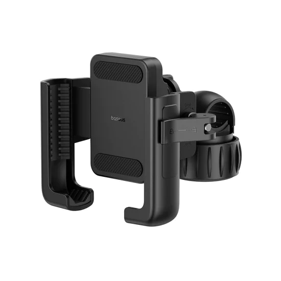Baseus - Стойка за велосипед GoTrip (C40572301111-00) - Статив за колоездене, 360°, Anti-Shake, с винтова ключалка, 5.7 - 7.2 - Cluster Black