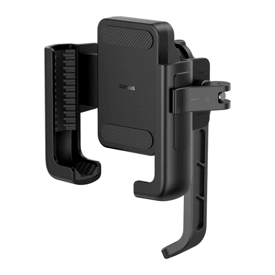 Baseus - Стойка за мотоциклет GoTrip (C40572301111-01) - 360°, Anti-Shake, with Screw Lock, Stable, 5.7 - 7.2 - Cluster Black
