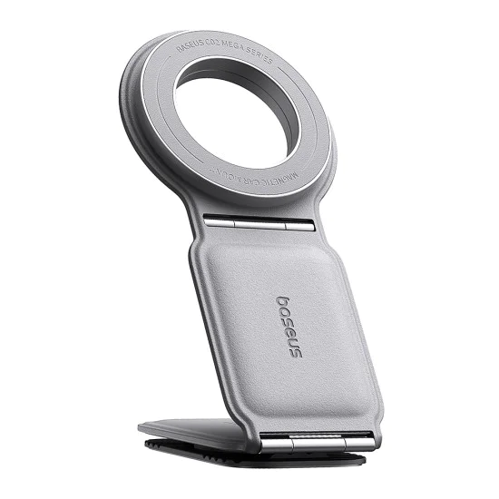Baseus - Стойка за кола PrimeTrip Series C02 (C40169002833-00) - PU кожа, 360°, 25N, универсална опция за монтаж - матирано сиво