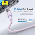 Baseus - Data Cable Display 2 (P10382703511-01) - Fast Charging, Type-C, Lightning, Digital Display, 20W, 2m - Nebula Purple
