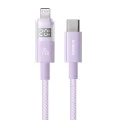 Baseus - Data Cable Display 2 (P10382703511-00) - Fast Charging, Type-C, Lightning, Digital Display, 20W, 1m - Nebula Purple