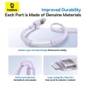Baseus - Data Cable Display 2 (P10382703511-00) - Fast Charging, Type-C, Lightning, Digital Display, 20W, 1m - Nebula Purple