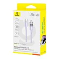 Baseus - Data Cable Display 2 (P10382703511-01) - Fast Charging, Type-C, Lightning, Digital Display, 20W, 2m - Nebula Purple