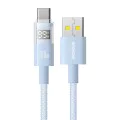 Baseus - Data Cable Display 2 (P10382701311-01) - Бързо зареждане, USB към Type-C, цифров дисплей, 100W, 2m - Galaxy Blue