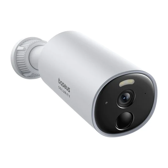 Външна камера за сигурност B1 (S0SV002130) - Baseus - 2K, 8GB, двупосочен разговор, нощно виждане, IP67, 7.800mAh - Бял