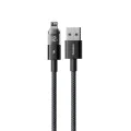 Baseus - Data Cable Display 2 (P10382700121-00) - USB към Lightning, бързо зареждане, цифров дисплей, 2.4A, 1m - Cosmic Black