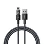 Baseus - Data Cable Display 2 (P10382700121-01) - USB към Lightning, бързо зареждане, цифров дисплей, 2.4A, 2m - Cosmic Black