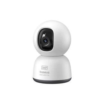 Baseus - Вътрешна охранителна камера P1 Lite (S0TV002132) - 2K, 3MP, Type-C, Двупосочен разговор, Нощно виждане, Цифрово увеличение - Бяла