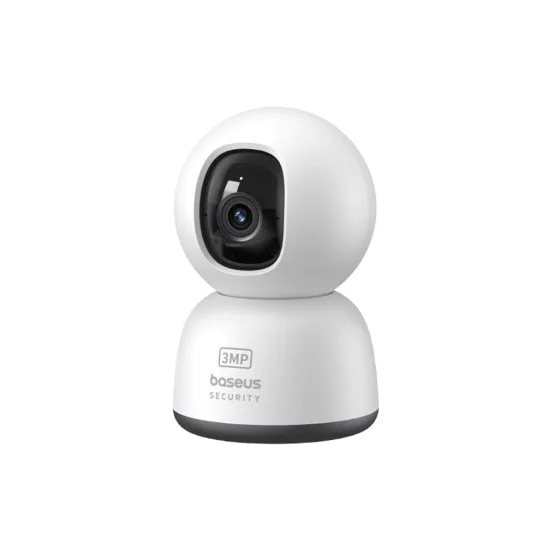 Baseus - Вътрешна охранителна камера P1 Lite (S0TV002132) - 2K, 3MP, Type-C, Двупосочен разговор, Нощно виждане, Цифрово увеличение - Бяла