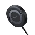 Baseus - Магнитно безжично зарядно Simple Mini4 (P10273300121-01) - Универсално, със стойка, USB-C, Qi2 15W, 1 м - Космическо черно