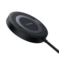 Baseus - Магнитно безжично зарядно Simple Mini4 (P10273300121-01) - Универсално, със стойка, USB-C, Qi2 15W, 1 м - Космическо черно