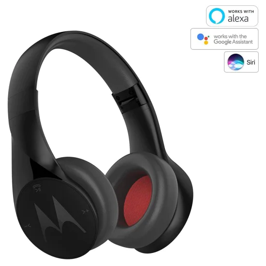 Bluetooth безжични слушалки за ухо, Alexa, Siri, сгъваеми - Motorola Sound Moto (XT500) - черни