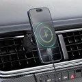 Стойка за кола D33 – Acefast, с безжично зареждане, за iPhone, магнитна дръжка, за вентилационен отвор, Qi2, LED светлина, 15W – черна