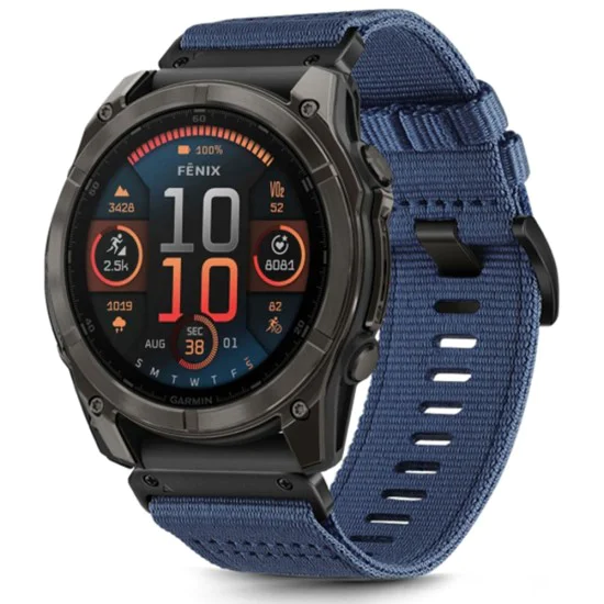 Каишка за Garmin Fenix ​​5/5 Plus 6/6 Pro/7/Forerunner 935/945/Approach S60 - Techsuit - Каишка за часовник QuickFit 22mm (W070) - Nightshade Blue