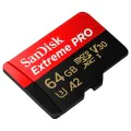 Карта с памет, 64GB, MicroSDXC - SanDisk Extreme Pro (SDSQXCU-064G-GN6MA) - Червен
